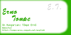 erno tompe business card